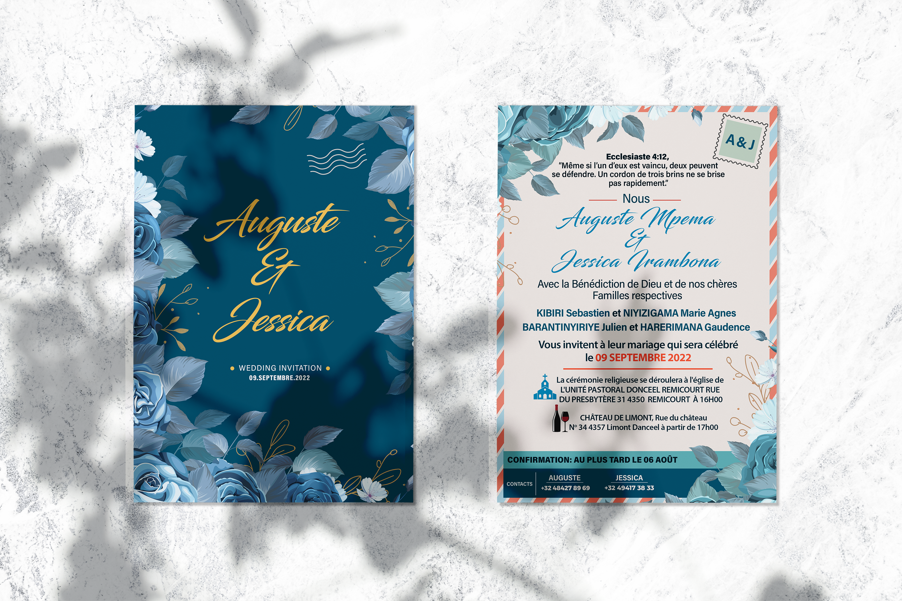 Wedding invitation card